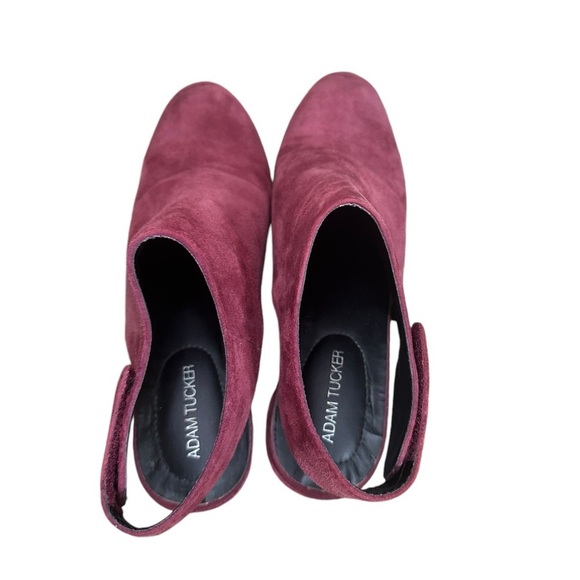 Adam Tucker | Jenna Slingback Strap Booties | Deep Red | Leather | Size 8.5 - Picture 3 of 7